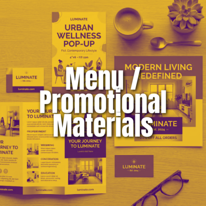 Menu / Promotional Materials